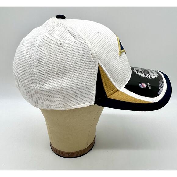 NEW ERA Los Angeles Rams 39THIRTY Stretch Flex Hat Cap Small-Medium White - Picture 6 of 13